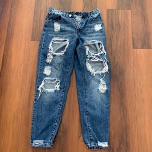 Ripped High Rise Mom Jeans- US 6 (runs small) (from Missguided)